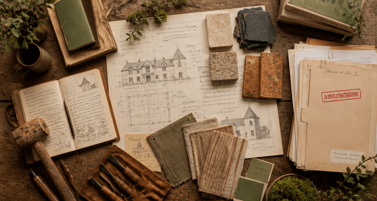 aide restauration patrimoine privé table plans matériaux