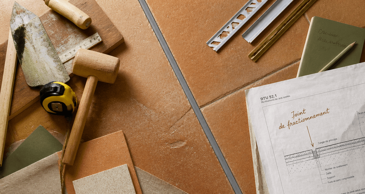 carrelage joint de fractionnement sol atelier outils