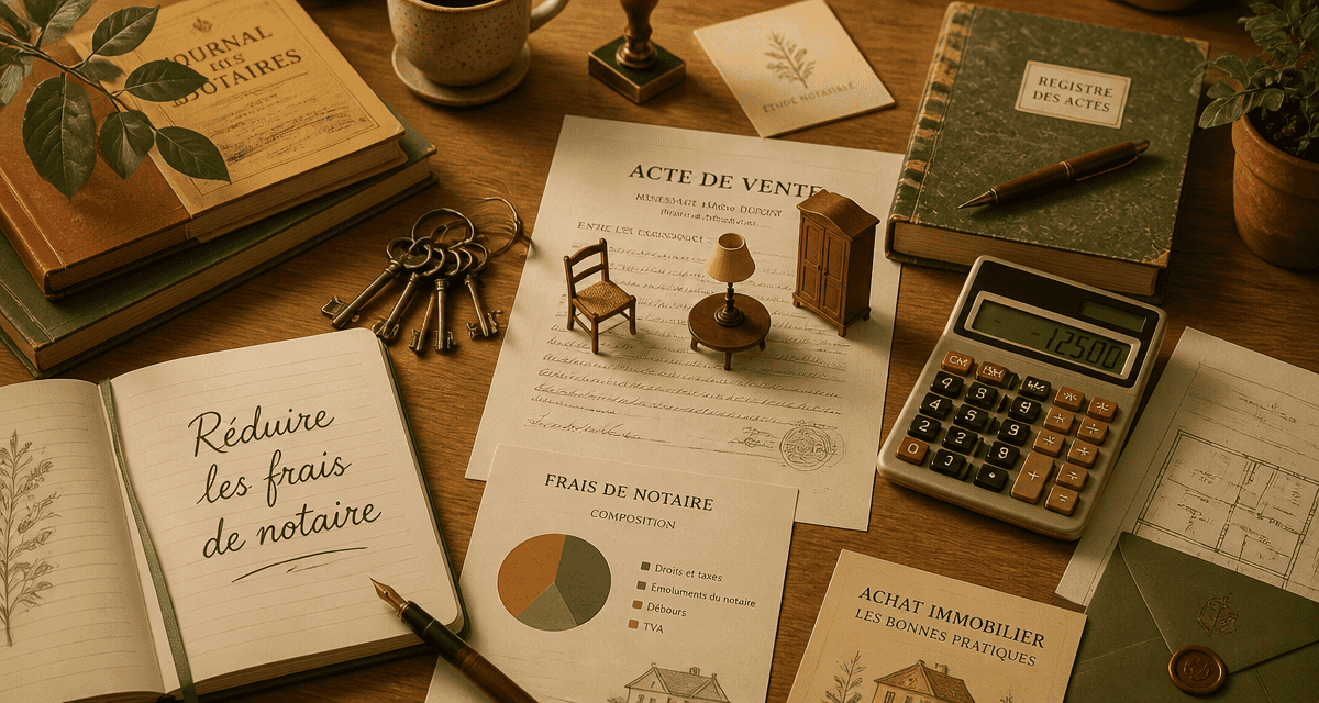 comment faire baisser les frais de notaire table et documents