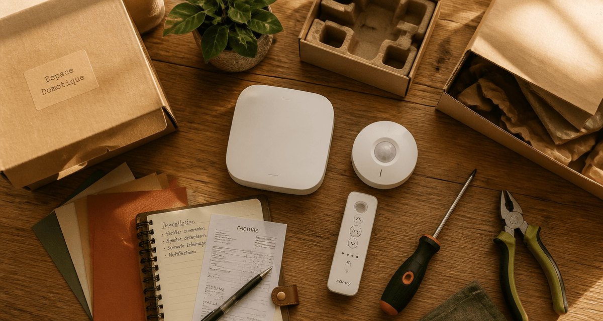 espace domotique avis flat-lay box et accessoires