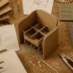 formation meubles en cartons atelier assemblage fauteuil miniature