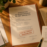 j ai fini de payer mon credit immobilier attestation et clés sur bureau