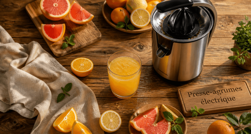 meilleur presse agrumes electrique inox avec jus d'orange
