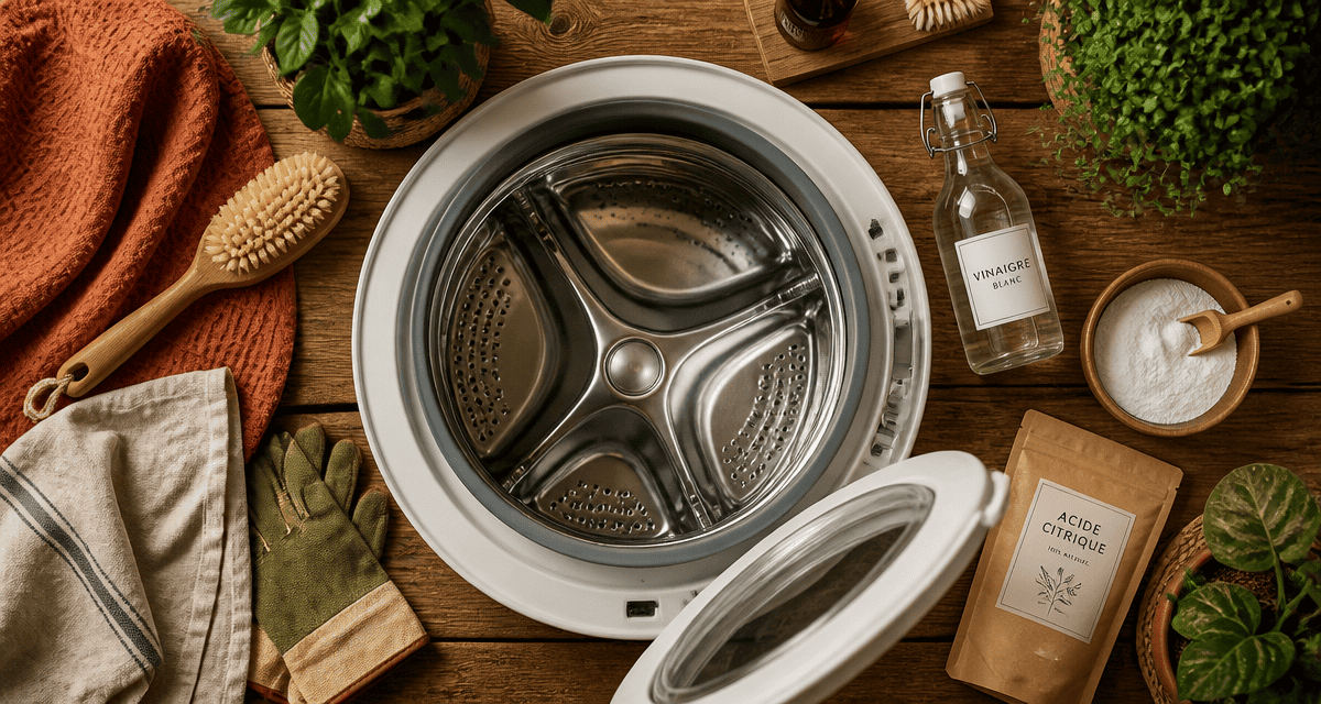 nettoyage tambour machine à laver avec produits naturels