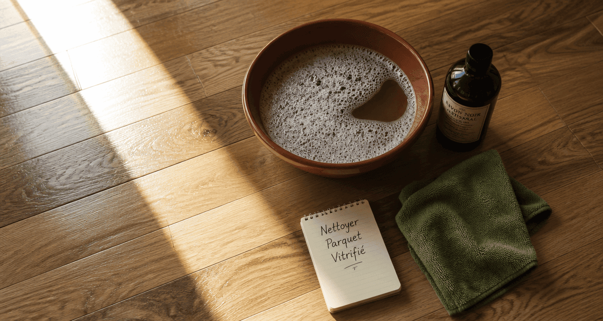 nettoyer parquet vitrifié savon noir
