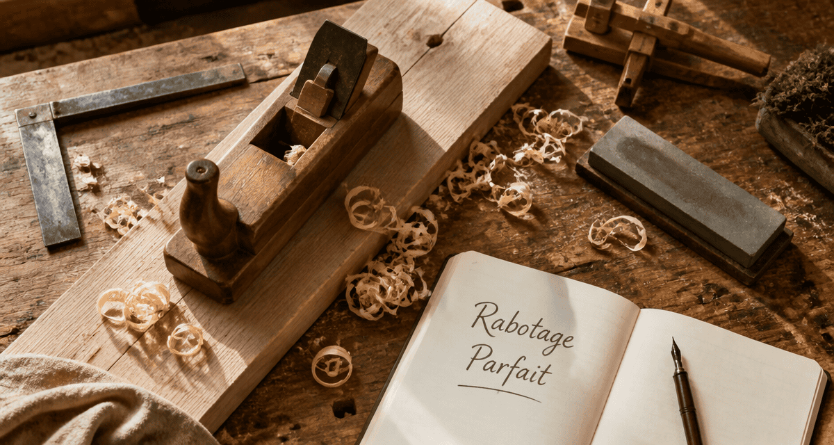 raboter bois planche copeaux outils