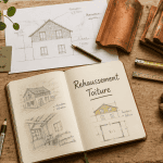 rehausser toiture plans sur bureau architecte