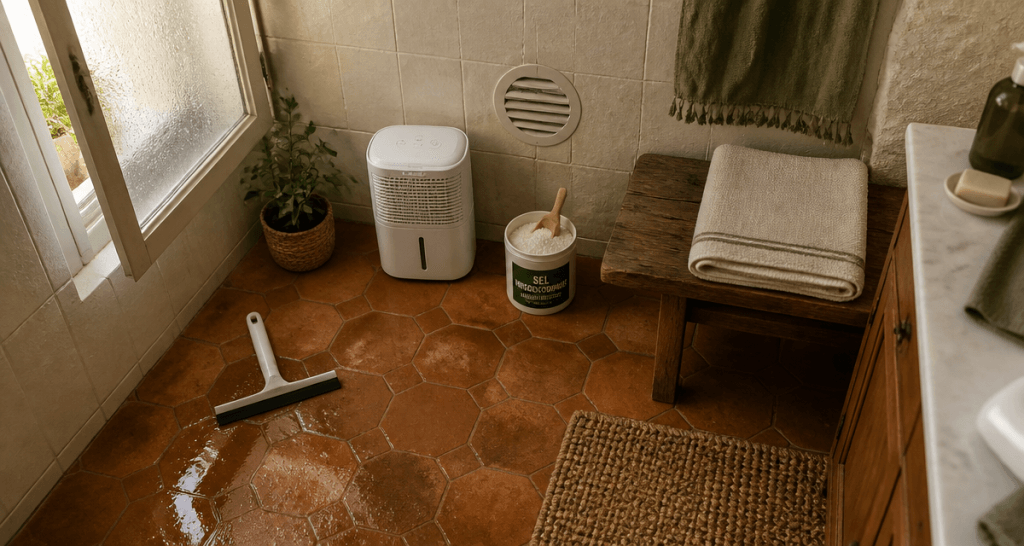 ventiler une salle de bain sans vmc avec fenêtre, déshumidificateur et aération