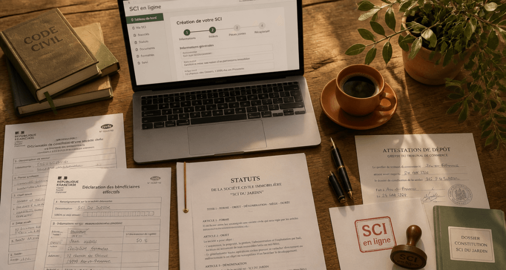 création sci en ligne bureau et documents juridiques