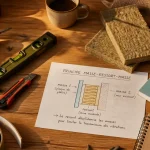 isoler phoniquement un mur mitoyen avec outils et matériaux
