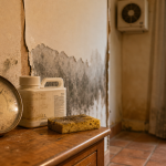 Odeur humidité maison : mur humide et hygromètre
