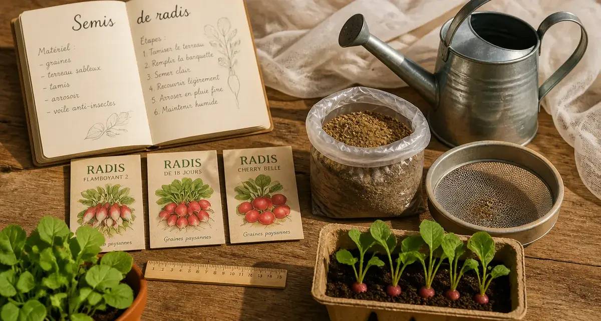 Quand semer les radis : semis en terreau, jeunes feuilles, radis frais