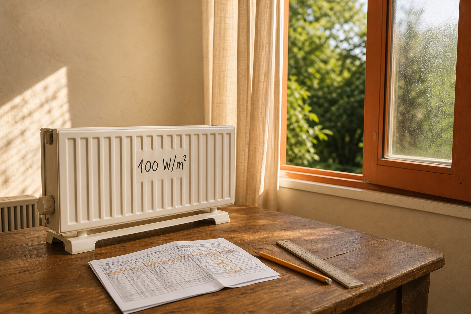 Quelle puissance radiateur par m2 : repère 100 W/m² pour calcul chauffage