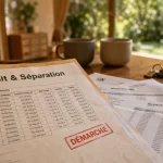 Divorce et crédit immobilier en cours : documents de séparation