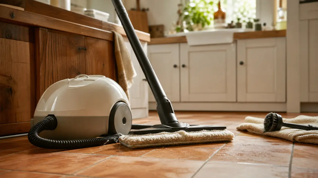 Nettoyeur vapeur avis : taches sur carrelage, microfibre humide et buse