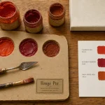 Peinture comment faire du rouge pur : rouge foncé, orangé ou bordeaux sur palette