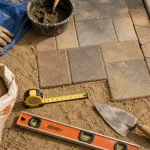Prix pose pavé m2 sans fourniture : outils, niveau et pavés en pose