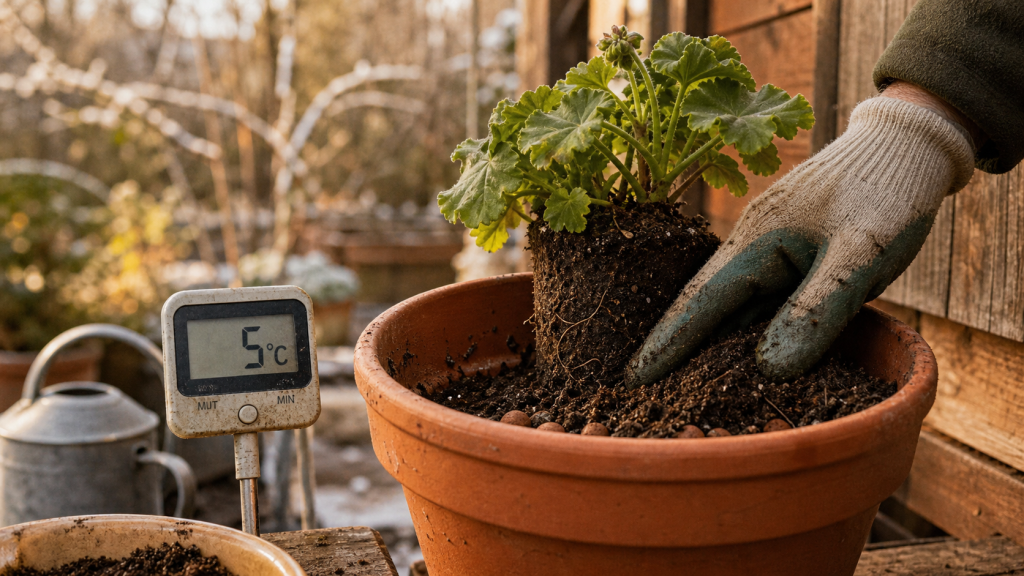 Quand planter geranium : géranium en godet, 5°C