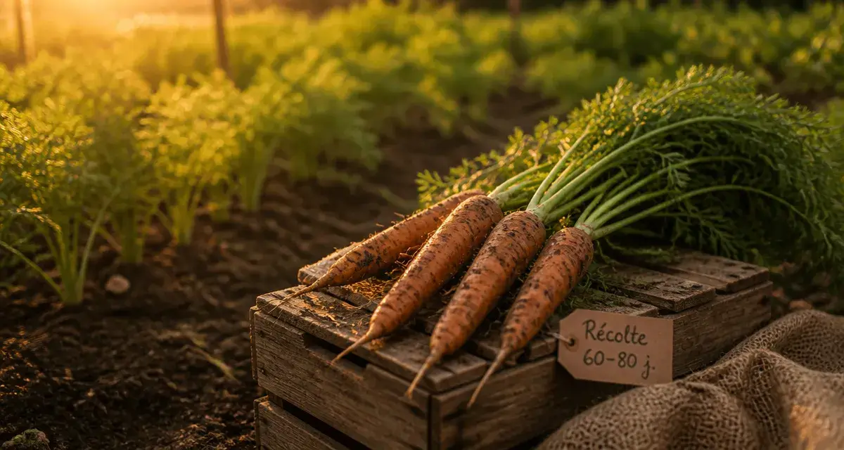 Quand recolter les carottes : carottes mûres fraîchement récoltées