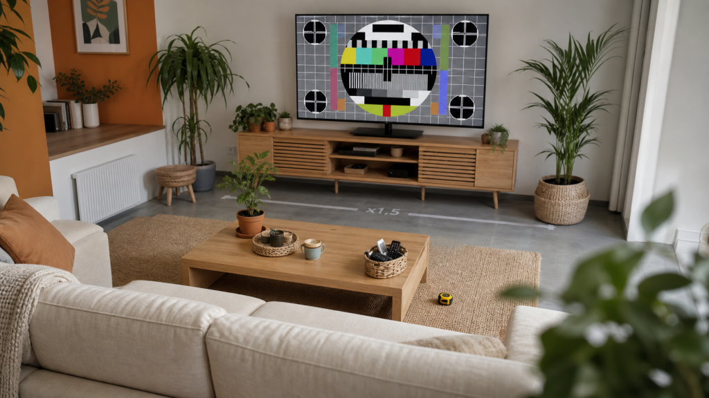 Quelle distance entre TV et canapé pour confort visuel 4K