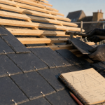 Schéma pose ardoise sur chantier, ardoises et liteaunage