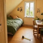 Photo chambre mansardée : taille chambre 9 m² légaux