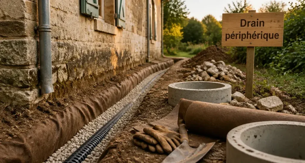 Drainage d&rsquo;une maison ancienne : budget, facteurs de prix et étapes clés