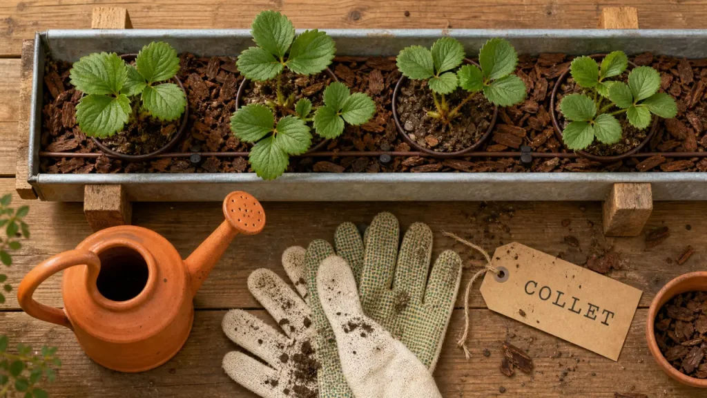 Planter des fraisiers en hauteur sans erreur de collet