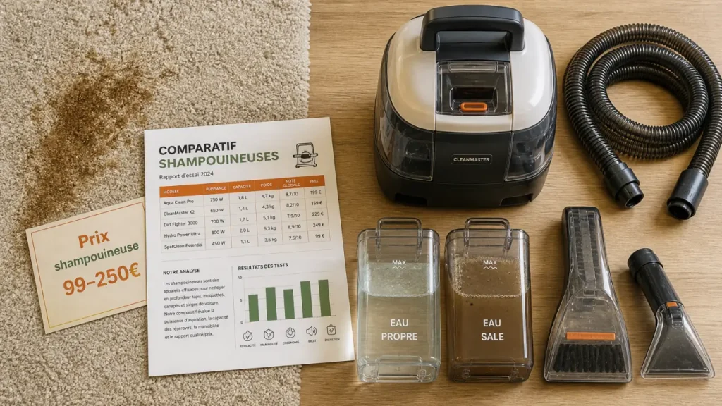 99 €, 150 € ou 250 € : ce que change vraiment le prix d’une shampouineuse