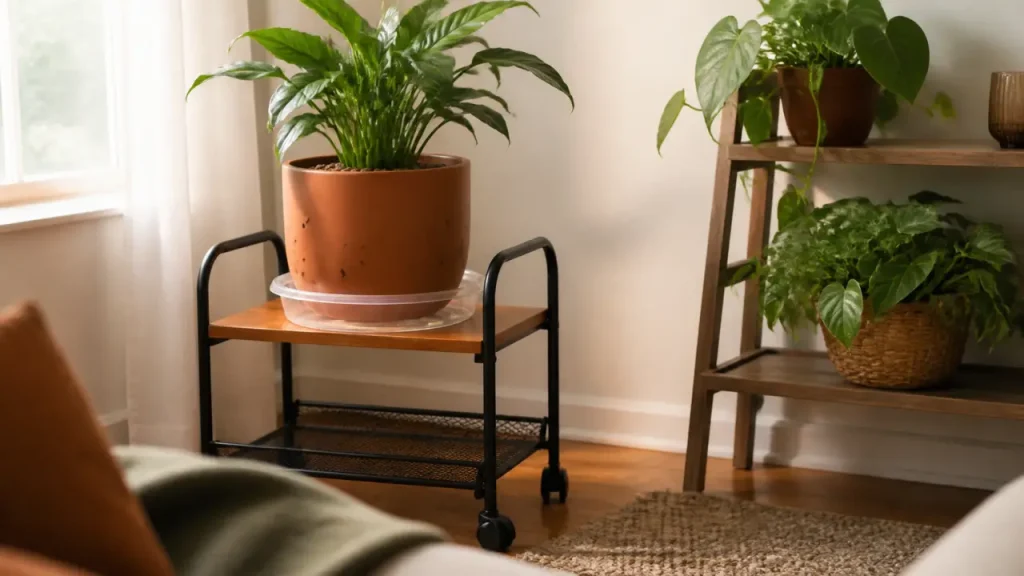 Support plante intérieur : mural, étagère ou roulettes selon l’usage