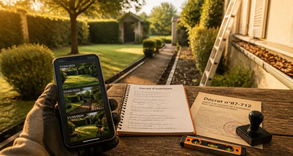 Location entretien jardin : décret n°87-712, jardinier et document.